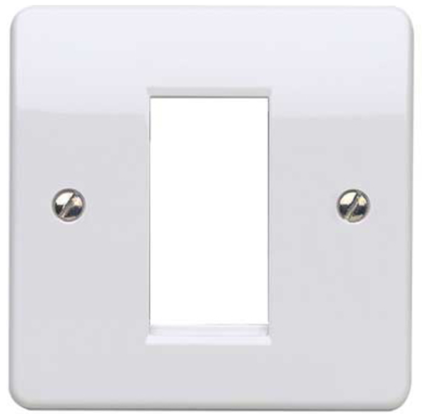 MK K181WHI Frontplate 1 Mod Euro 25x50mm