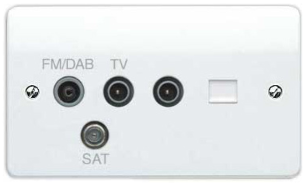 MK K3563DABWHI Socket TV/FM/SAT TV & BT