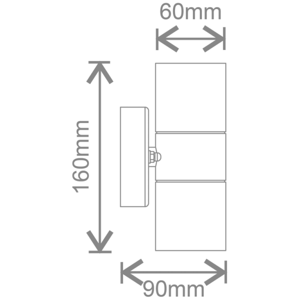 Kosnic SWIC/GU10-BLK Up/Down GU10 W/Lgt - Image 2