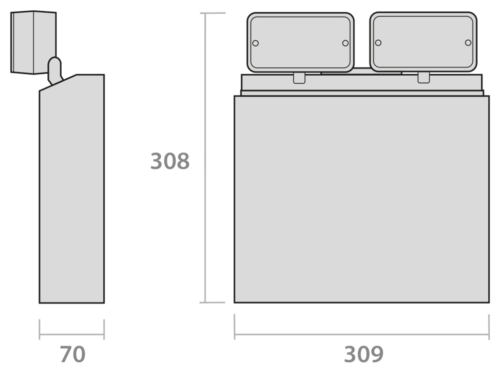 RA LF292LED-110 Twin LED Emer Spot 110V - Image 2