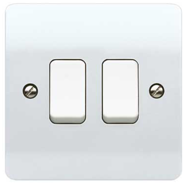 MK K4872WHI Switch 2 Gang 2 Way SP 10A