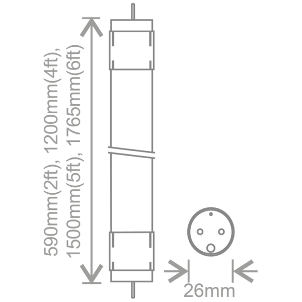 Kosnic T8PRO24-W40 LED Tube 30W - Image 2