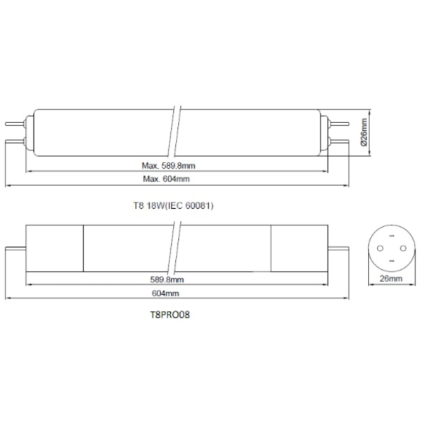 Kosnic T8PRO24-W40 LED Tube 30W - Image 3