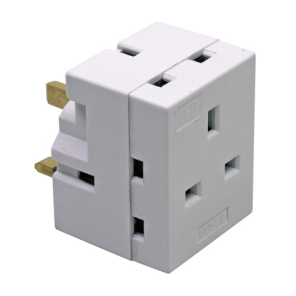 CED WAP3W Adaptor 3 Way Plug-In 13A