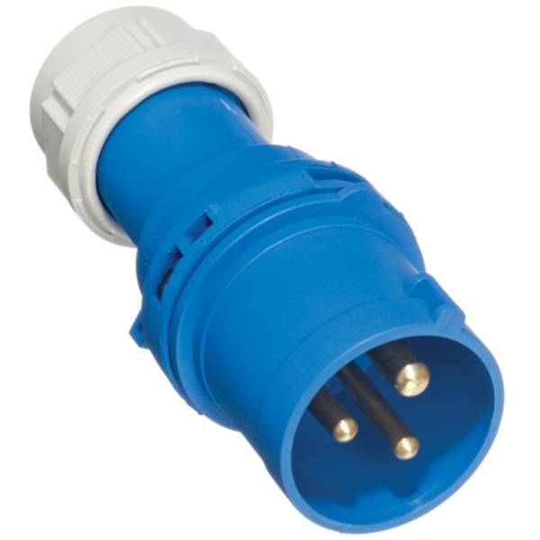 Europa IP163P Plug 2P+E 16A 230V Blu