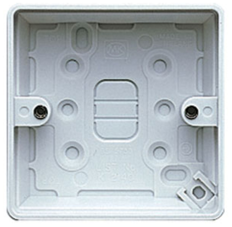 MK K2140WHI Box 1 Gang 30mm Surface