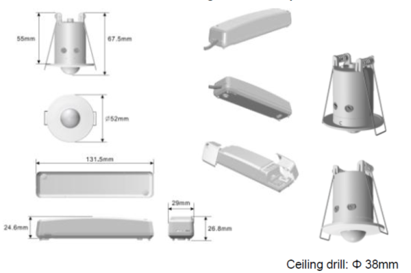 K/Bridge OS0019 Mini PIR Sensor 360Deg - Image 2