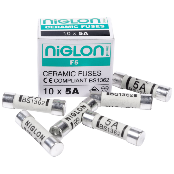 Niglon F5 BS1362 Mini Ceramic Fuse 5A