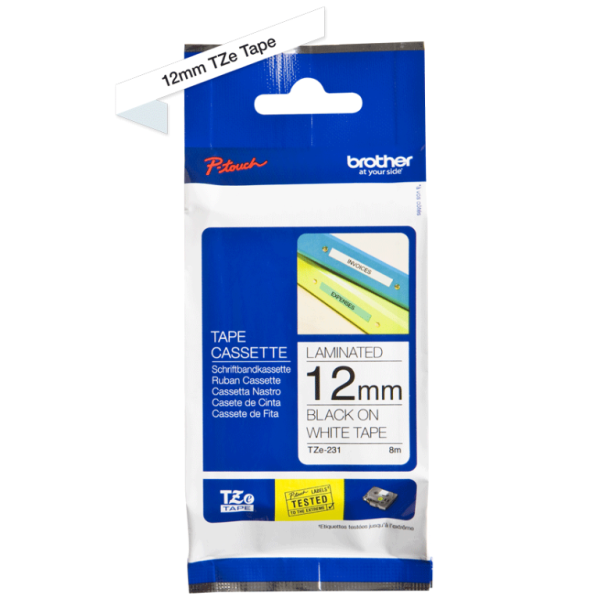 Brother TZE-231 Labelling Tape 12mmx8m - Image 3