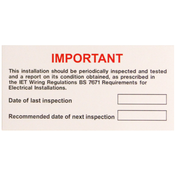 Ind Signs IS5610SA Inspection Label Pk10