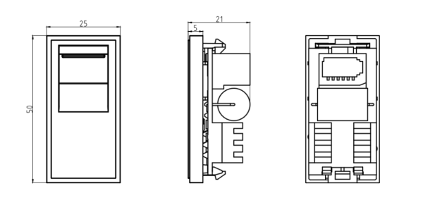 K/Bridge NETBTMWH Master Tel Outlet Whi - Image 2