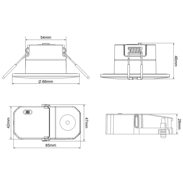 Kosnic MAU06PL LED Dwn/Lgt 6W - Image 5