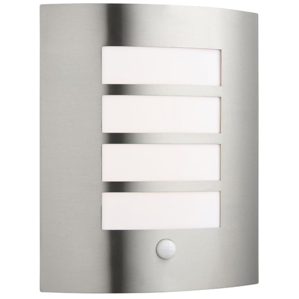 Saxby 75931 Bianco Wall Light PIR 7W BSS