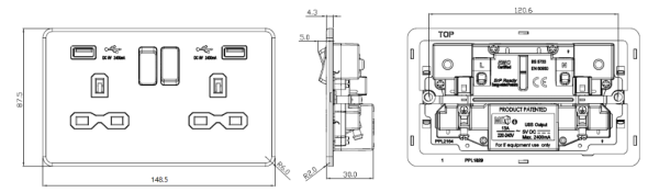 K/Bridge SFR9224MW Swd Skt 2G USB 13A - Image 2