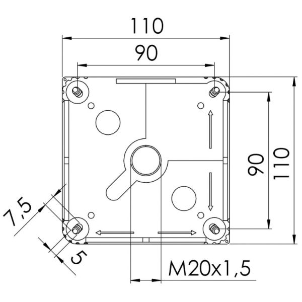 Wiska 10061779 Box 607/5 Black IP67