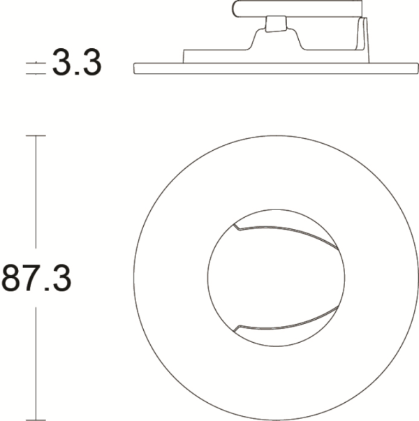 JCC JC010013/WH Dwn/Lgt Bezel White IP20 - Image 2