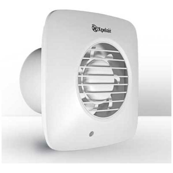 Xpelair 93030AW Sq Fan c/w PIR DX100PIRS