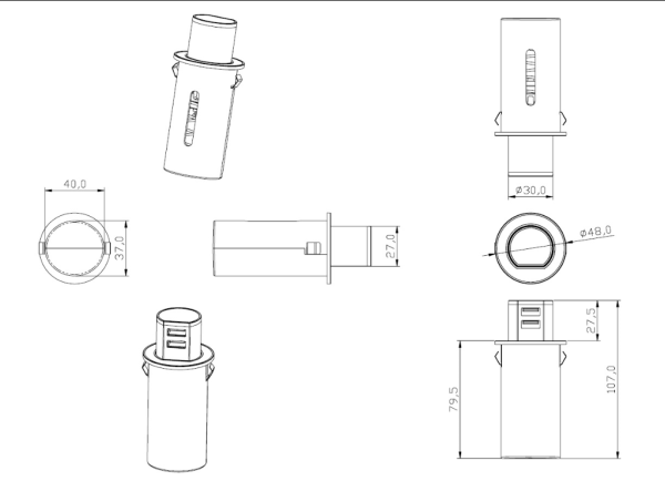 K/Bridge SK0010 Pop Up Dual USB Socket - Image 2