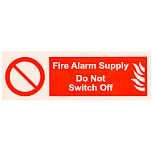 Ind Signs IS0810SA F/Alarm Sply Lbl Pk10