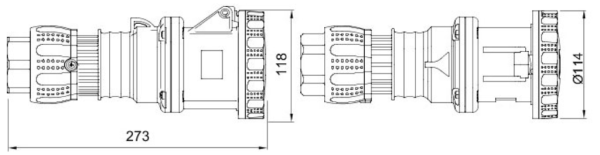 Gewiss GW63053H Conn 3P+N+E 63A 400V 6h