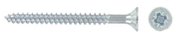 Deligo HE08050 Woodscrew Csk 8x1/2in BZP