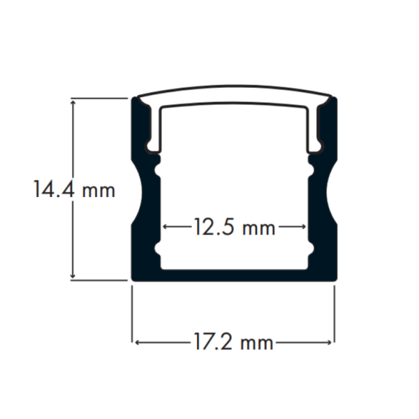 Foss PRO2-82MO Profile 17x14mmx2m Alu - Image 2