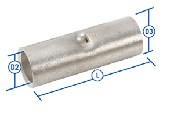 Termtech BS25 Cu Tube Butt Splice 25mm - Image 2