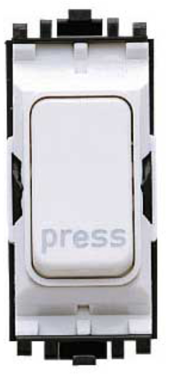 MK K4885PWHI Grid Switch 2 Way SP Press