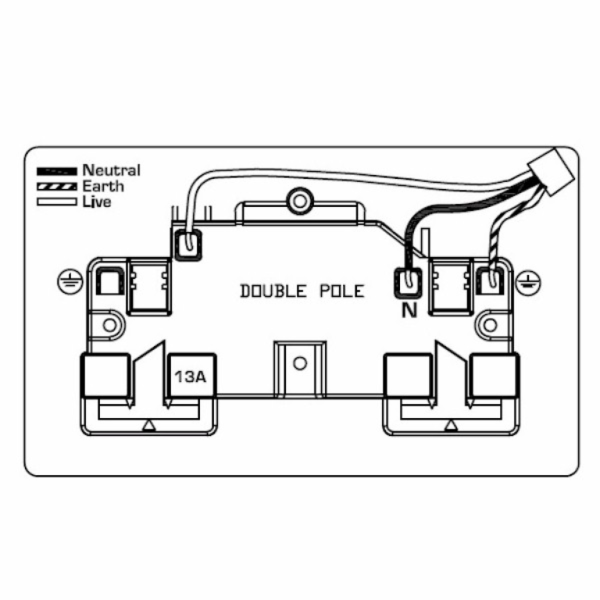 Hamln 74SS2SS-W Socket Swd 2G 13A - Image 2