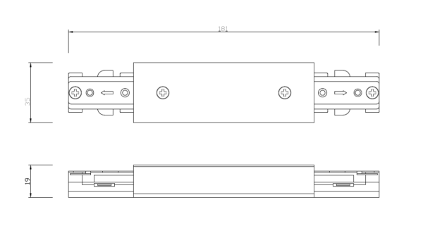 K/Bridge TRKC1W Track Connector Whi - Image 2