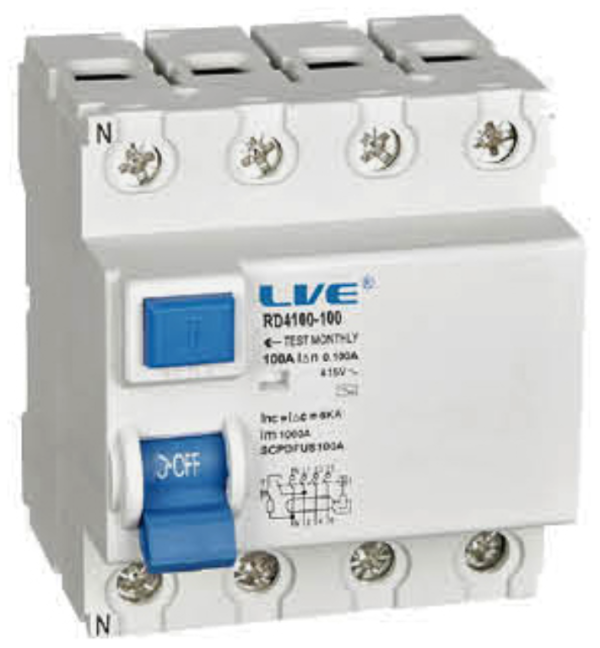 Liveelec RD4100-100 RCD 4P 100A 100mA