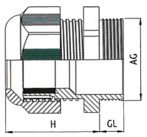 Termtech NGM63-B Cable Gland M63 Black - Image 3